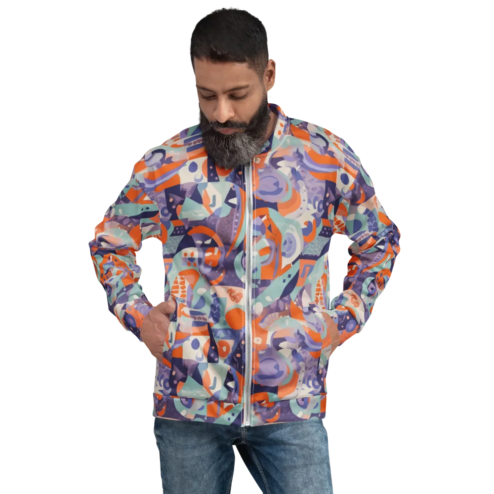 Tangerine Rapture on Bomber Jacket — Front
