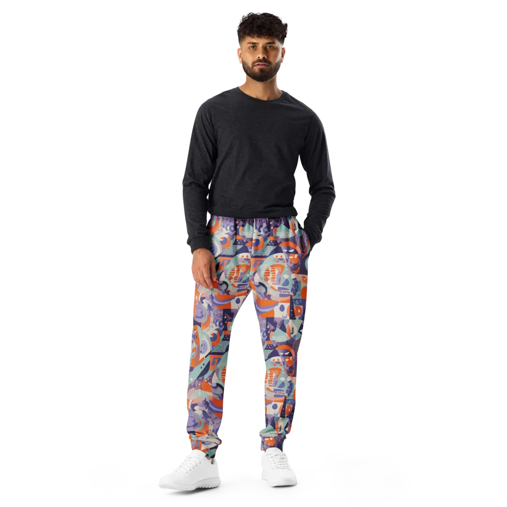 Tangerine Rapture on Men's Joggers — Front