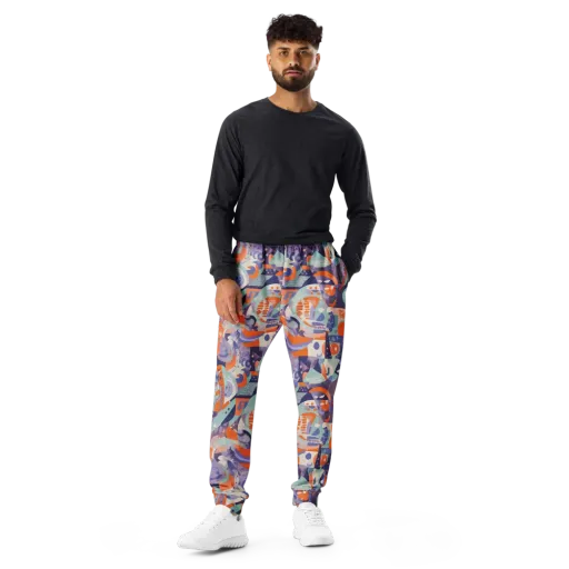 Tangerine Rapture on a Men's Joggers