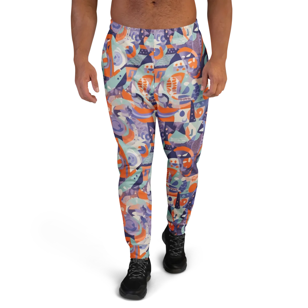 Tangerine Rapture on Men's Joggers — Front