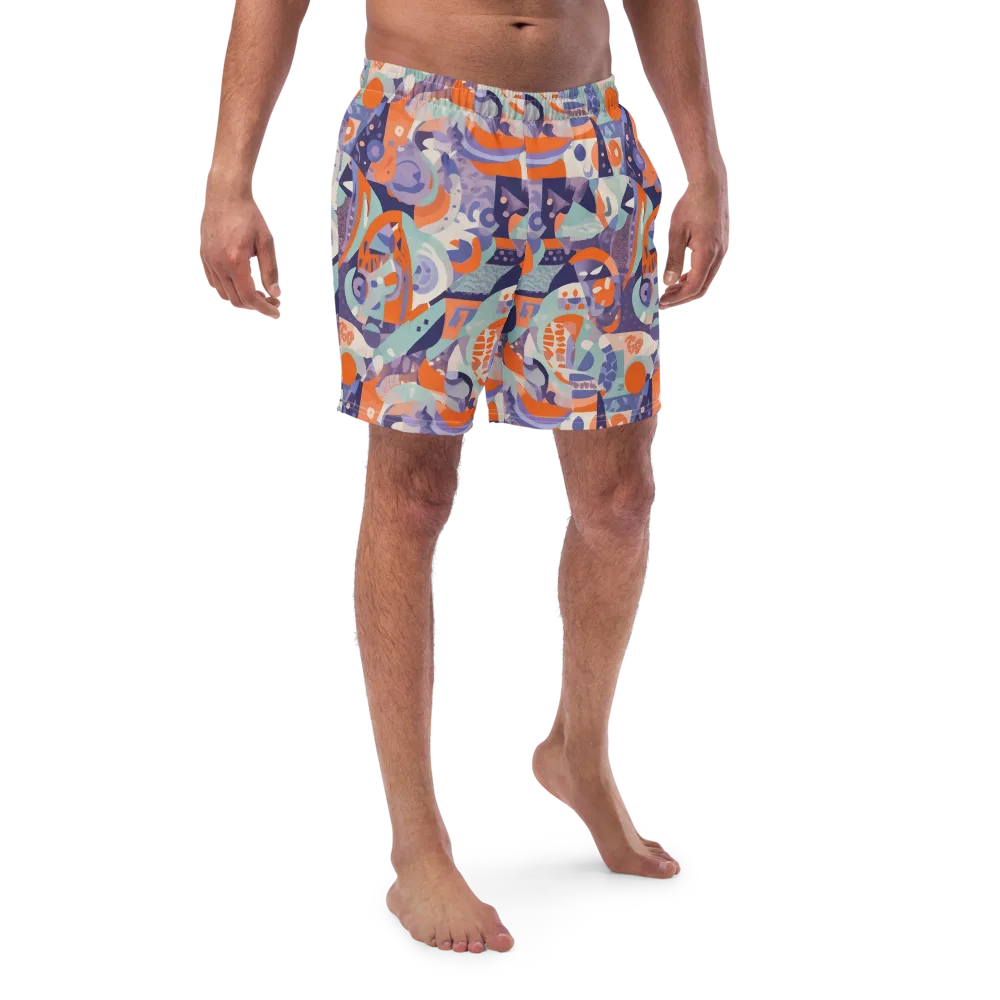 Tangerine Rapture on Swim Trunks — Front