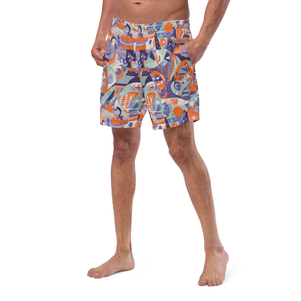 Tangerine Rapture on Swim Trunks — Left Front