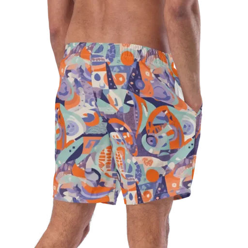 Tangerine Rapture on a Swim Trunks