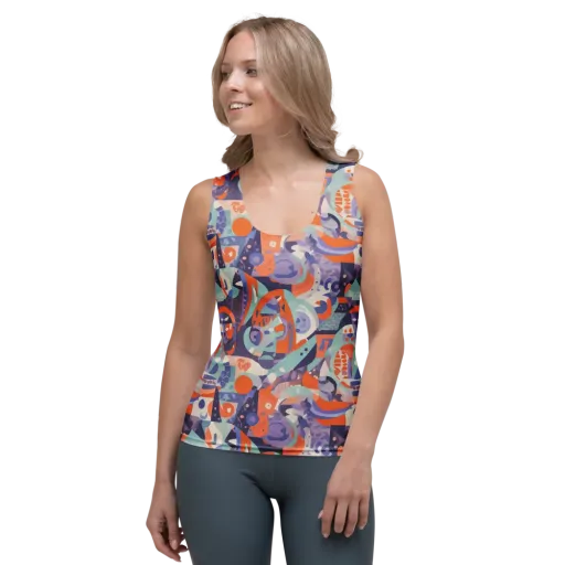 Tangerine Rapture on a Women's Tank Top