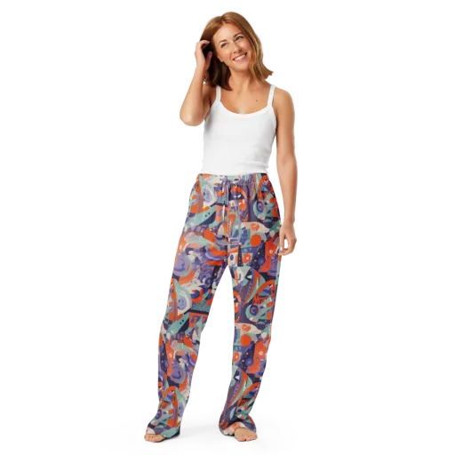 Tangerine Rapture on a Women's Pajama Pants