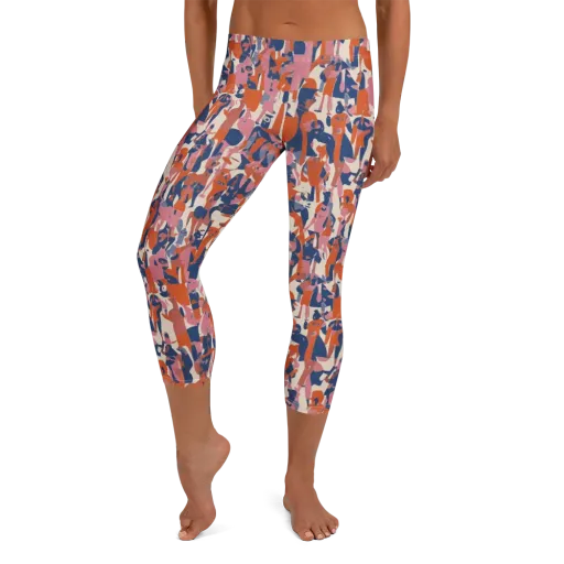 Coral Commute on a Capri Leggings
