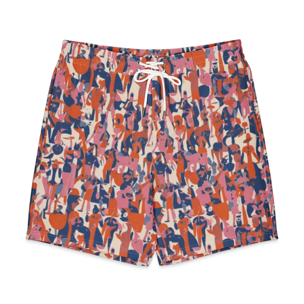 Coral Commute on Men's Board Shorts — Front