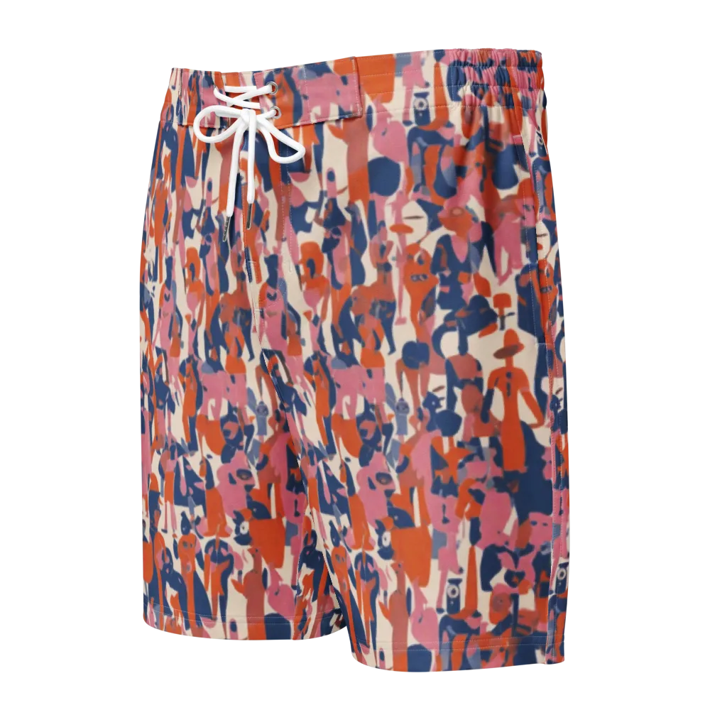 Coral Commute on Men's Board Shorts — Front