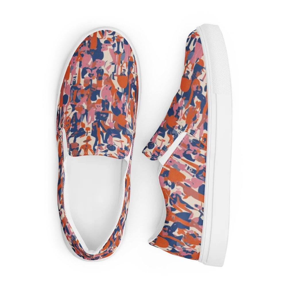 Coral Commute on Men's Slip-On Canvas Shoes — Front