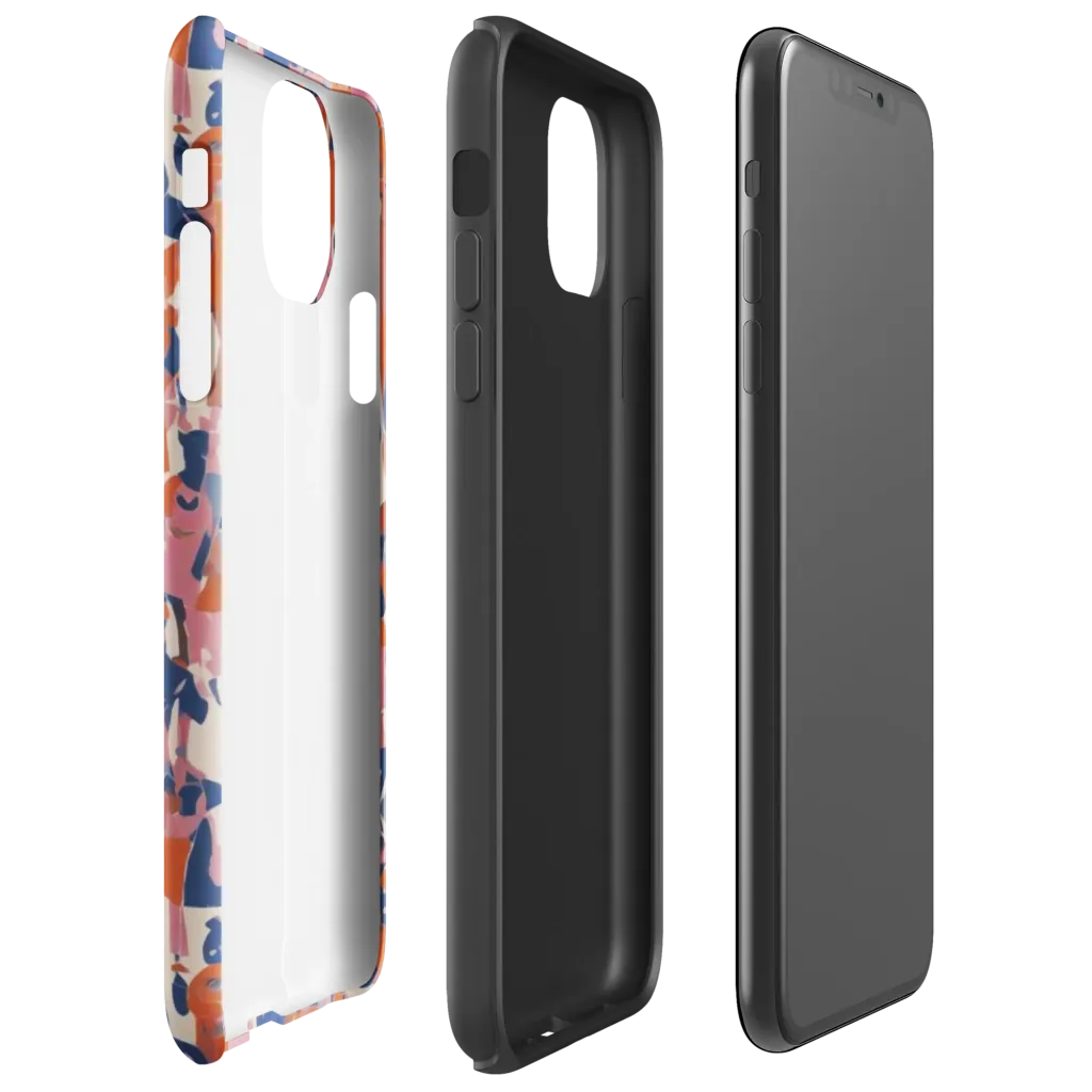 Coral Commute on Tough Case for iPhone® — Right