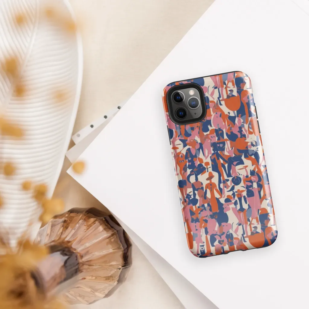 Coral Commute on Tough Case for iPhone® — Front