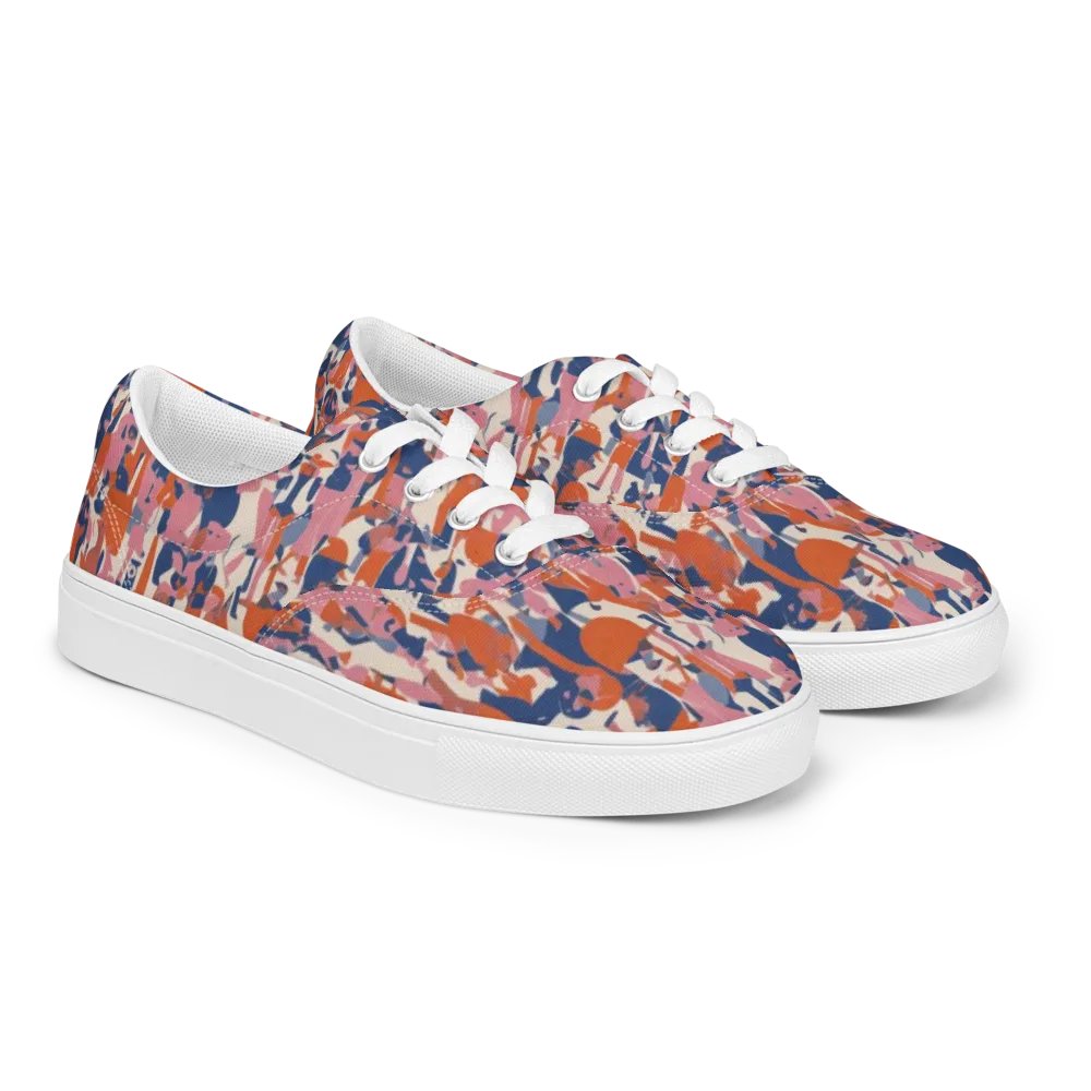 Coral Commute on Men's Lace-Up Canvas Shoes — Right Front