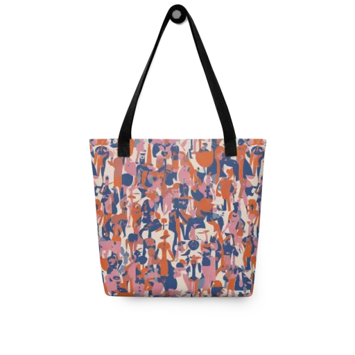 Coral Commute on a Tote Bag