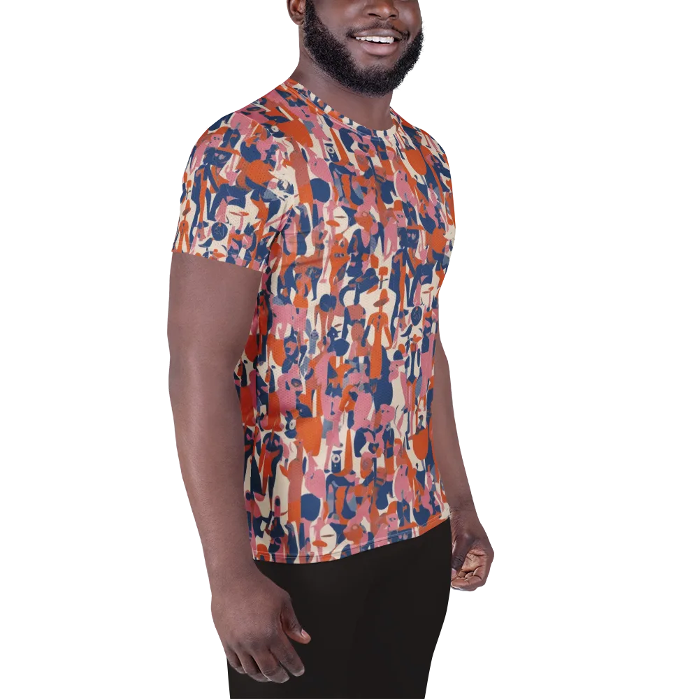 Coral Commute on Men's Athletic T-Shirt — Right