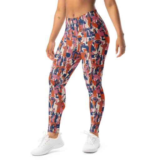 Coral Commute on a Leggings