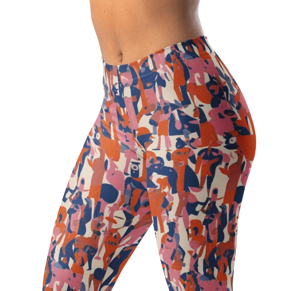 Coral Commute on Leggings — Left Front