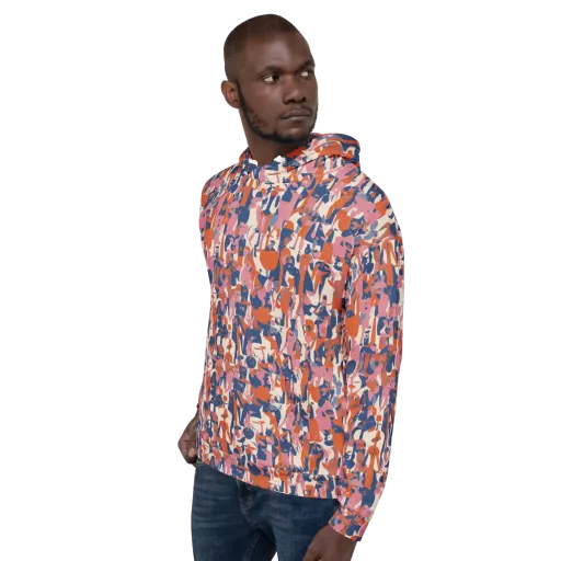 Coral Commute on a Hoodie