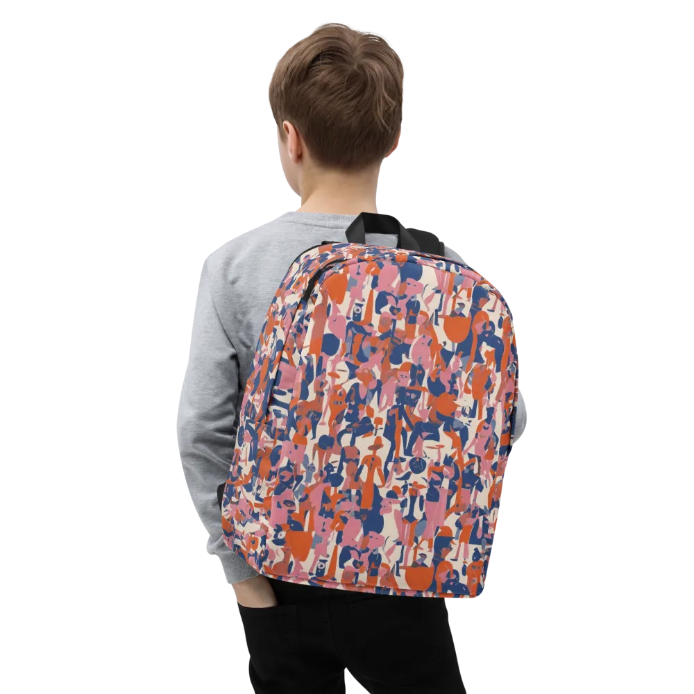Coral Commute on Minimalist Backpack — Zoomed-in