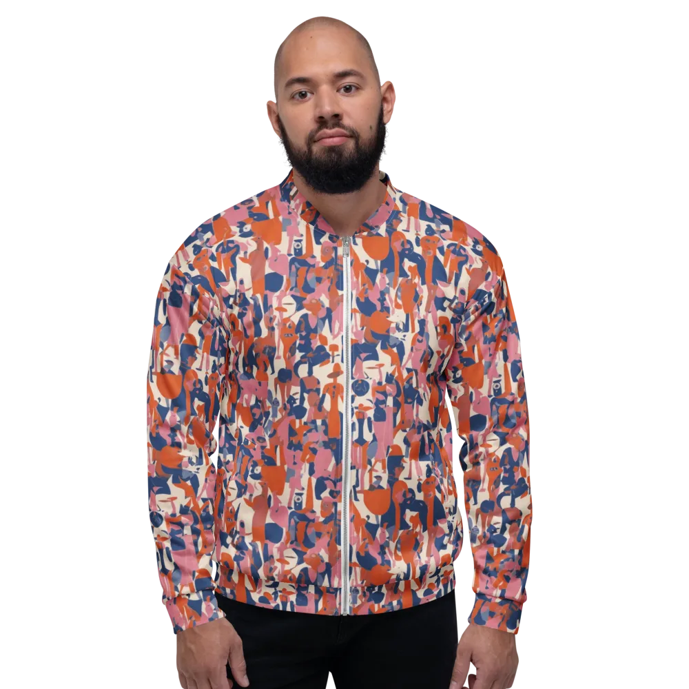 Coral Commute on Bomber Jacket — Front
