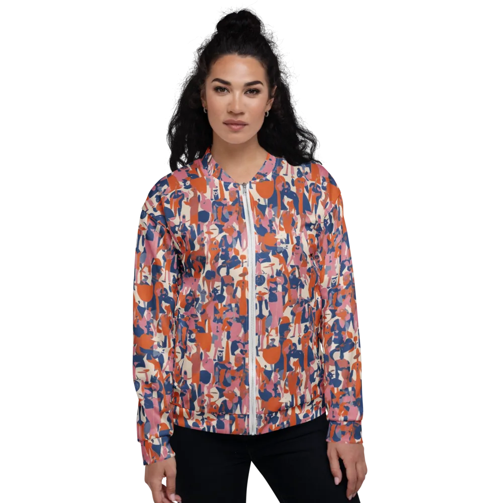Coral Commute on Bomber Jacket — Front