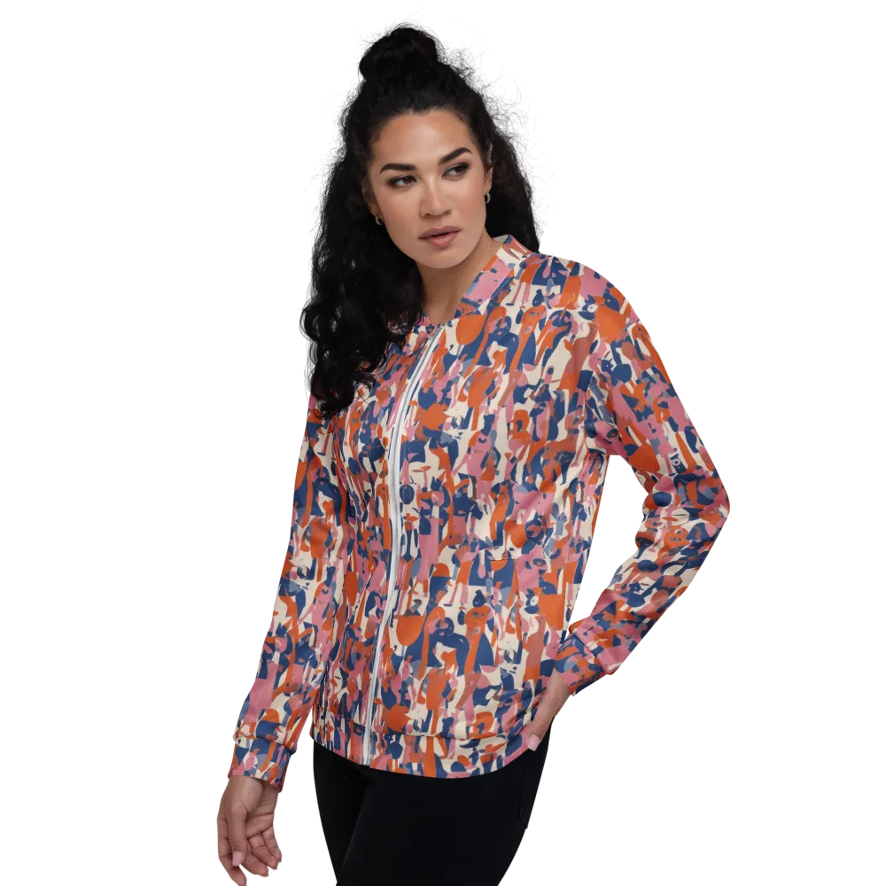 Coral Commute on Bomber Jacket — Left
