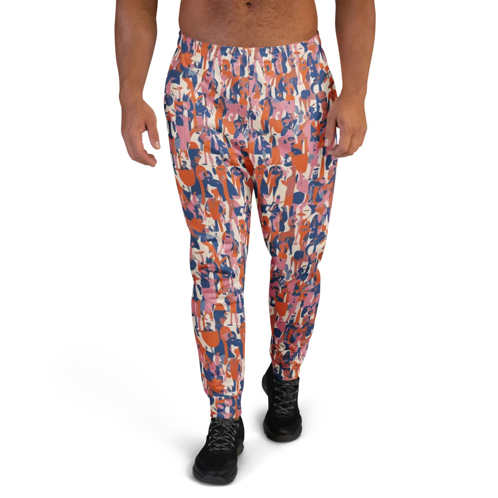 Coral Commute on Men's Joggers — Front