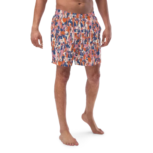 Coral Commute on a Swim Trunks