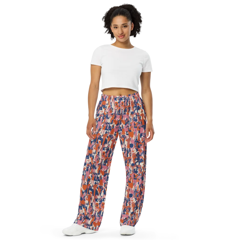 Coral Commute on Wide-Leg Pants — Front