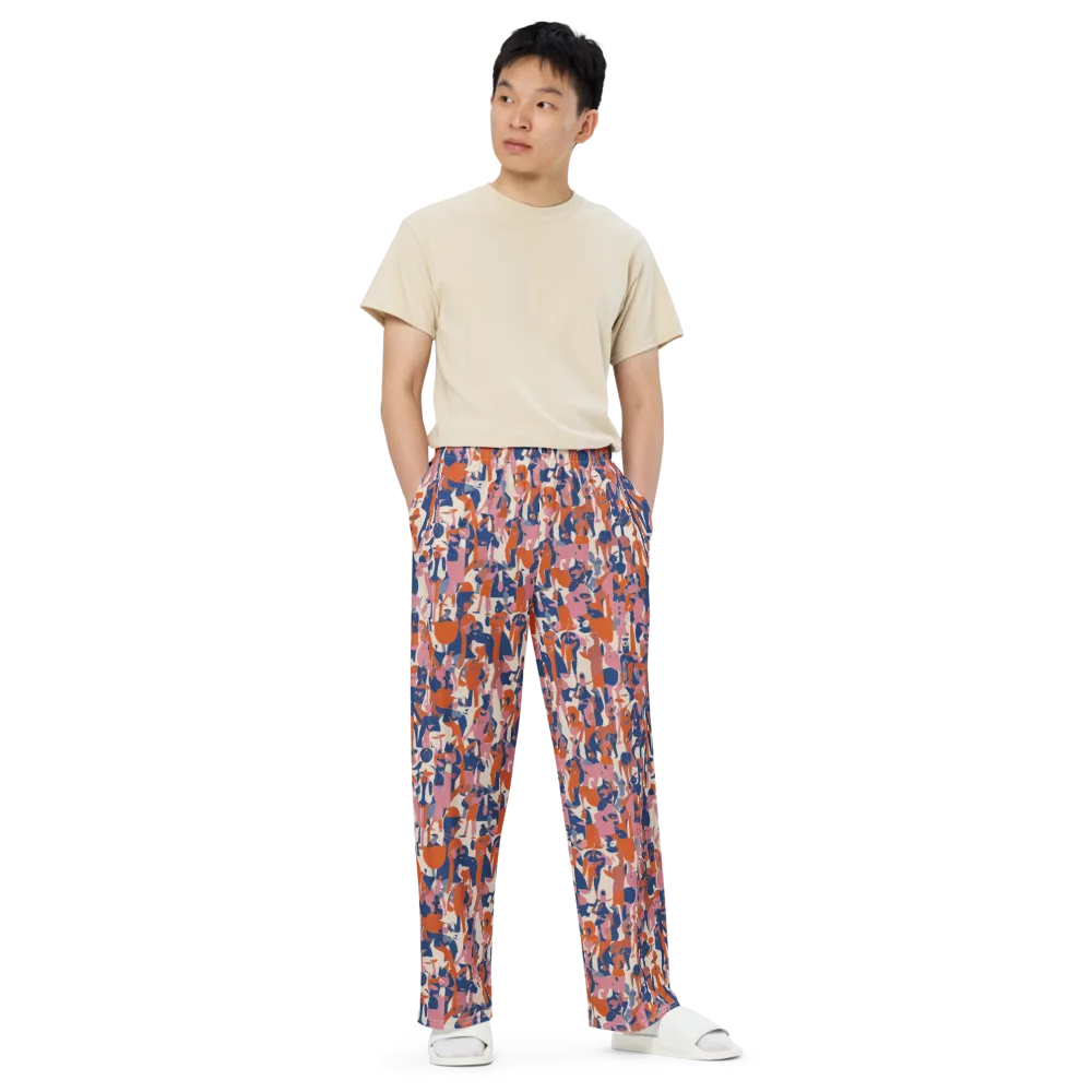 Coral Commute on Wide-Leg Pants — Front