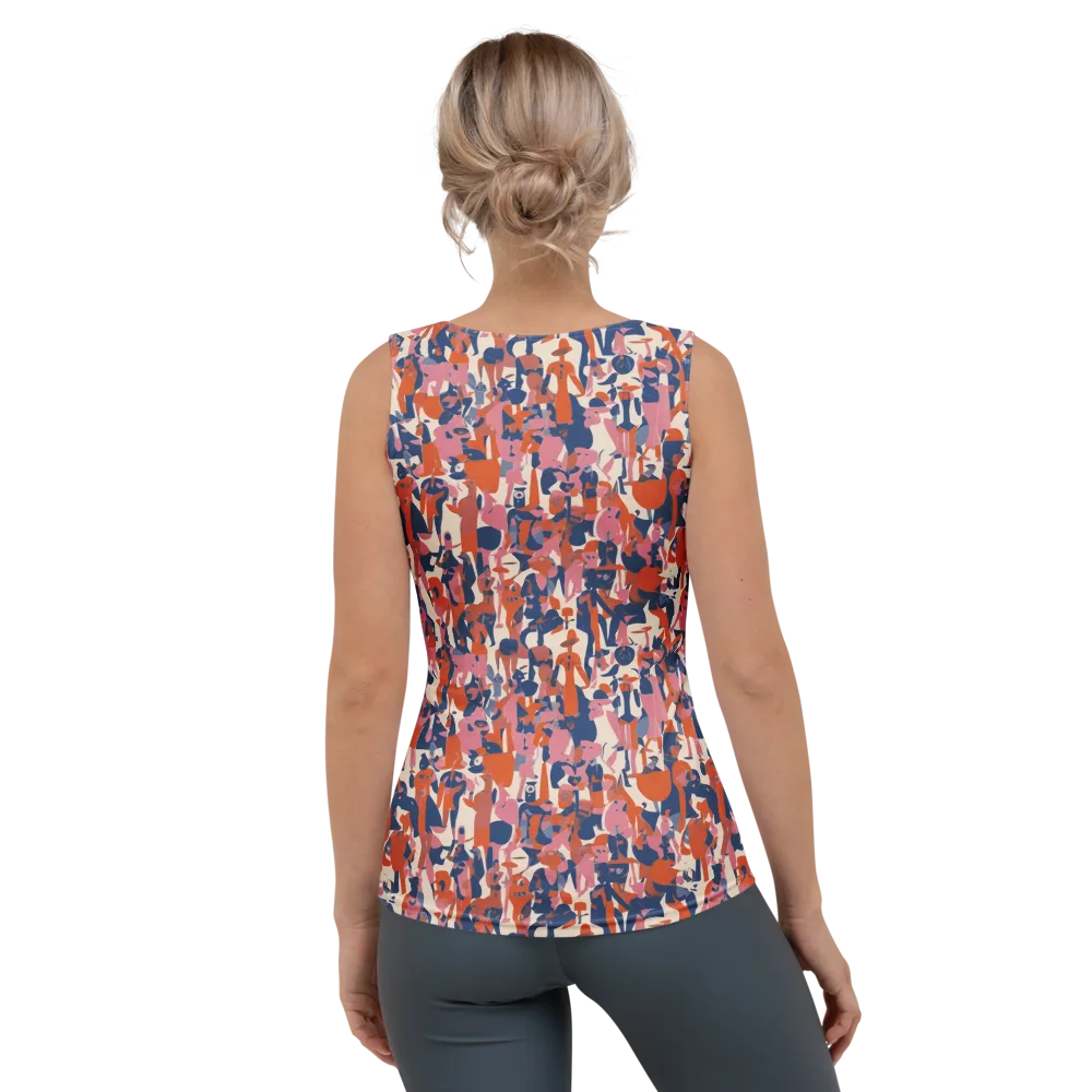 Coral Commute on Women's Tank Top — Back