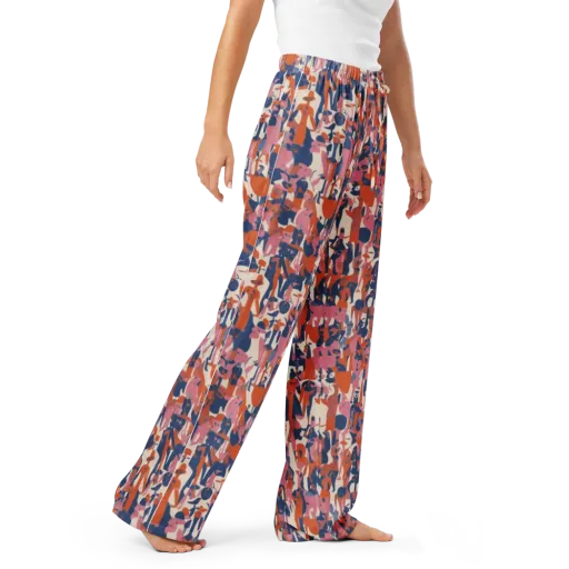 Coral Commute on a Women's Pajama Pants