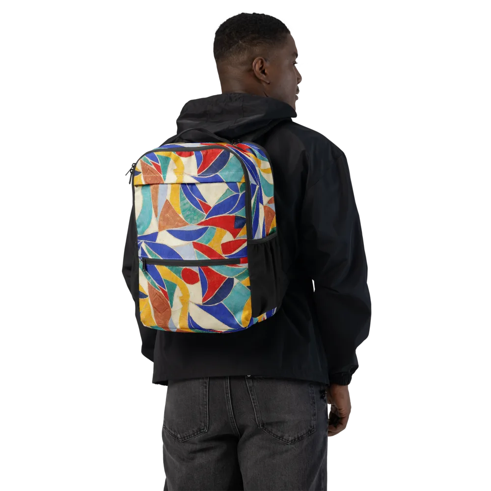 Mosaic Riptide on Utility Backpack — Back