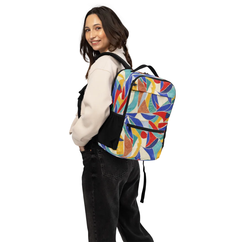 Mosaic Riptide on Utility Backpack — Back