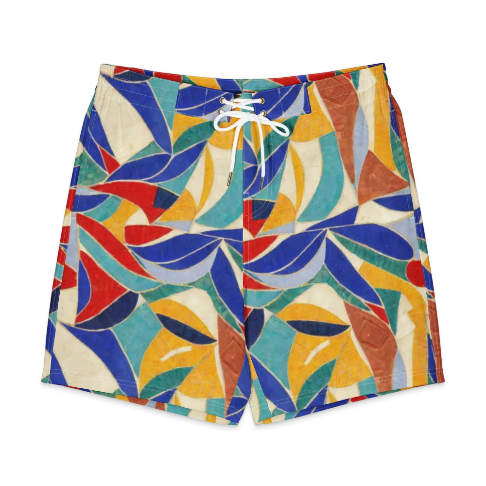 Mosaic Riptide on Men's Board Shorts — Front
