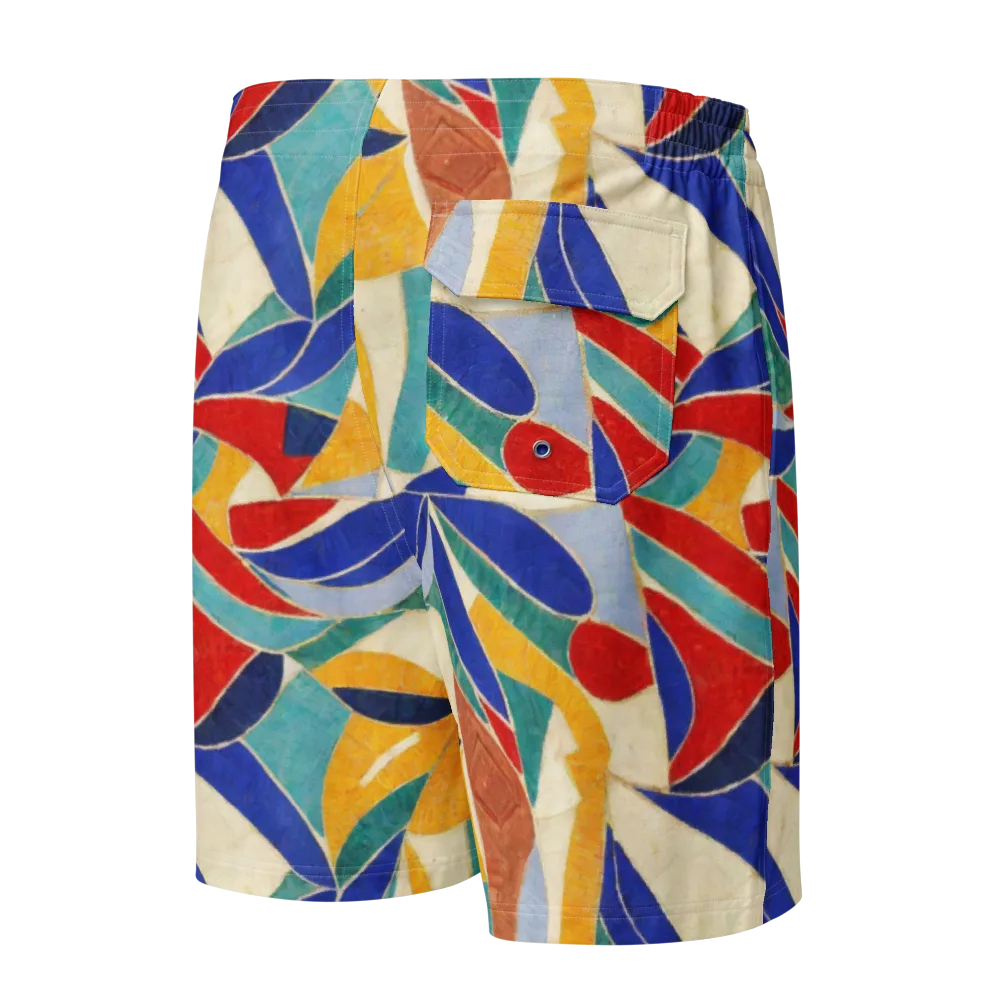 Mosaic Riptide on Men's Board Shorts — Back