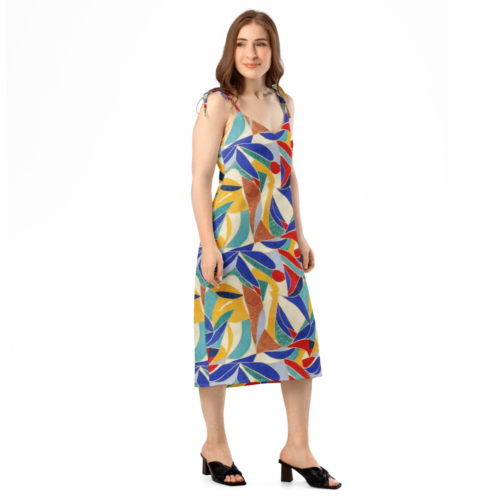 Mosaic Riptide on Slip Dress — Right Front