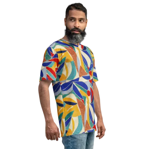 Mosaic Riptide on a Men's Crew Neck T-Shirt
