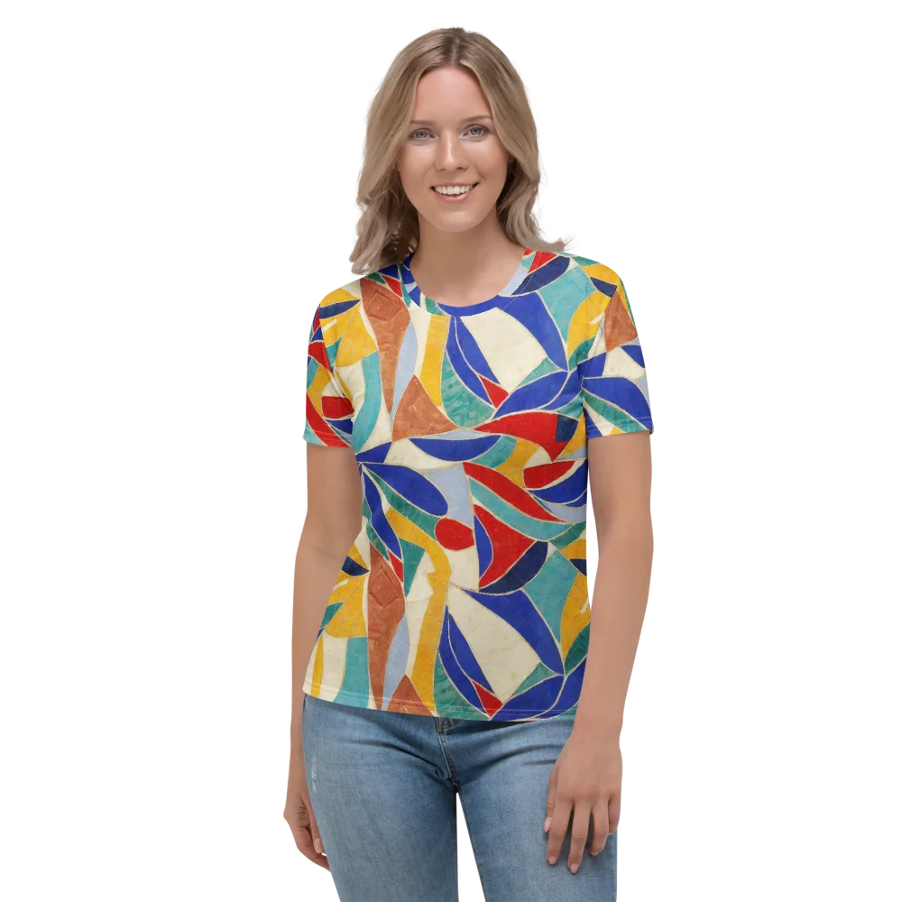 Mosaic Riptide on Women's Crew Neck T-Shirt — Front