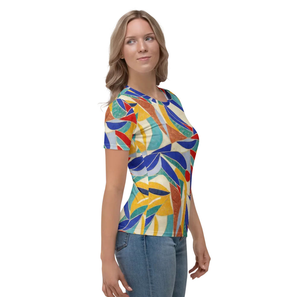 Mosaic Riptide on Women's Crew Neck T-Shirt — Right