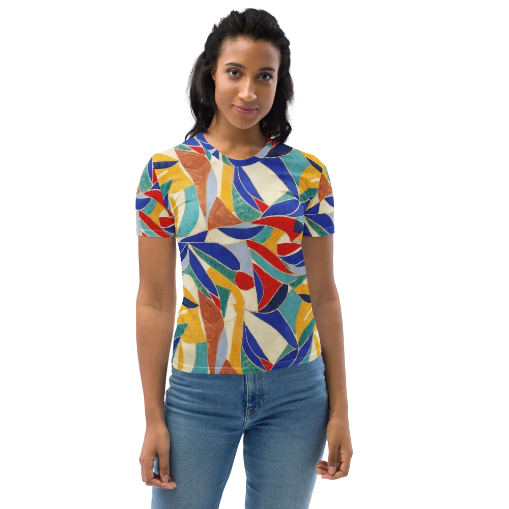 Mosaic Riptide on Women's Crew Neck T-Shirt — Front