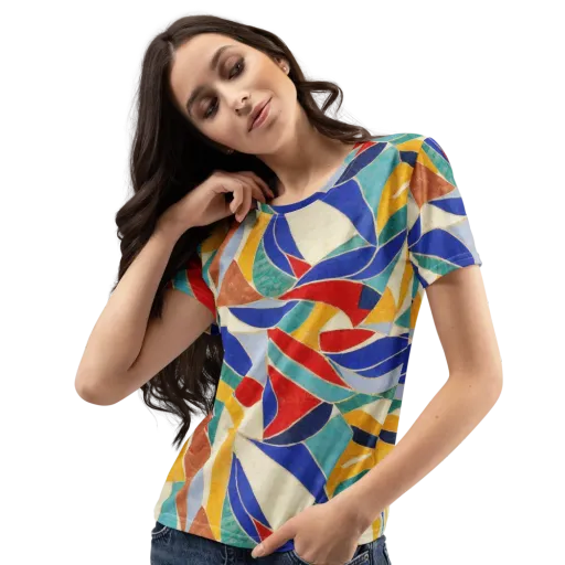 Mosaic Riptide on a Women's Crew Neck T-Shirt