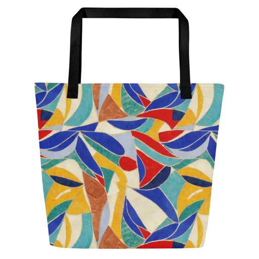 Mosaic Riptide on a Large Tote Bag W/ Pocket