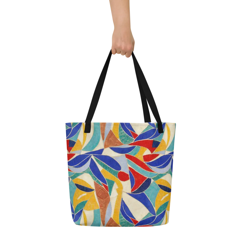 Mosaic Riptide on Large Tote Bag W/ Pocket — Front