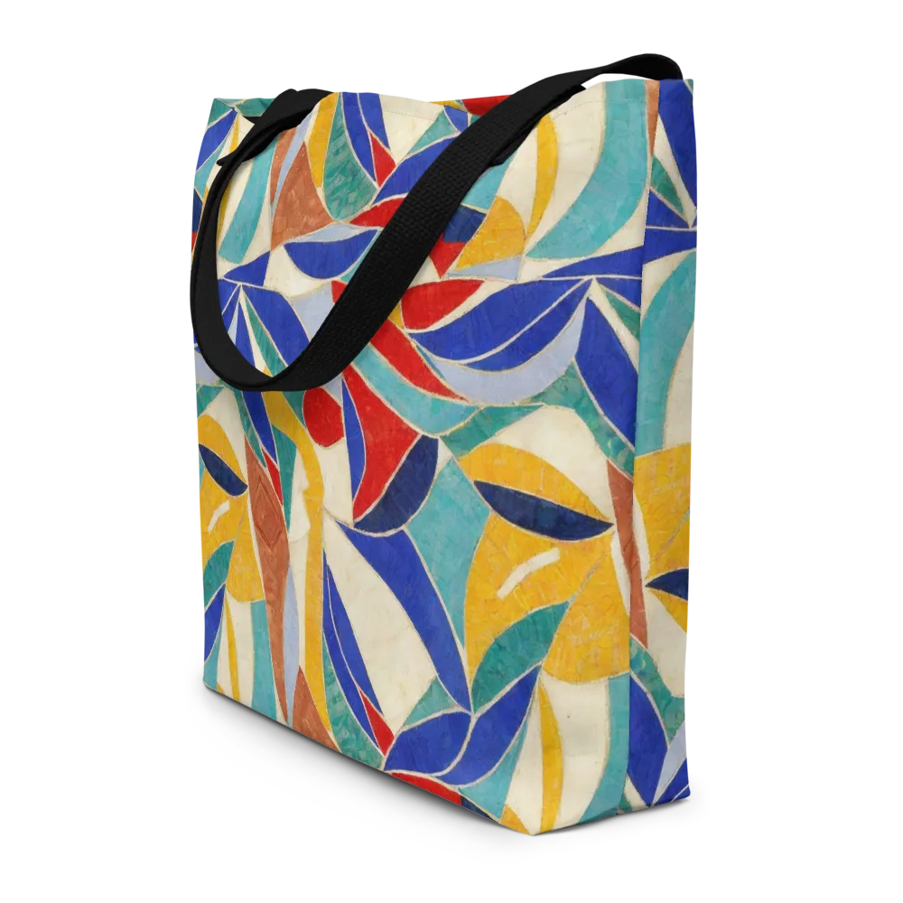 Mosaic Riptide on Large Tote Bag W/ Pocket — Front