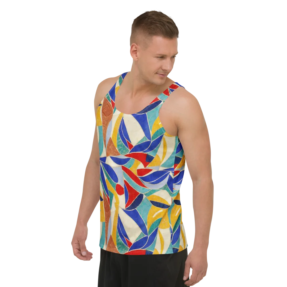 Mosaic Riptide on Men's Tank Top — Left Front