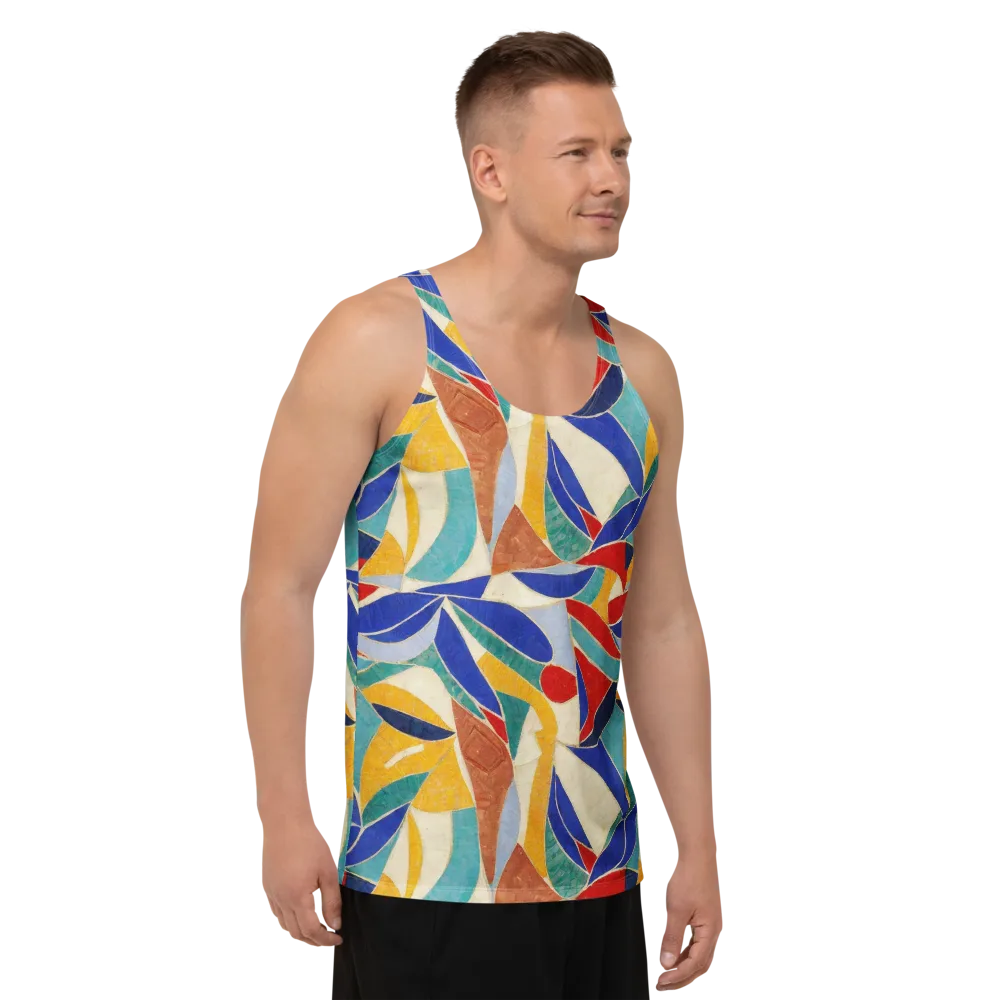 Mosaic Riptide on Men's Tank Top — Right Front