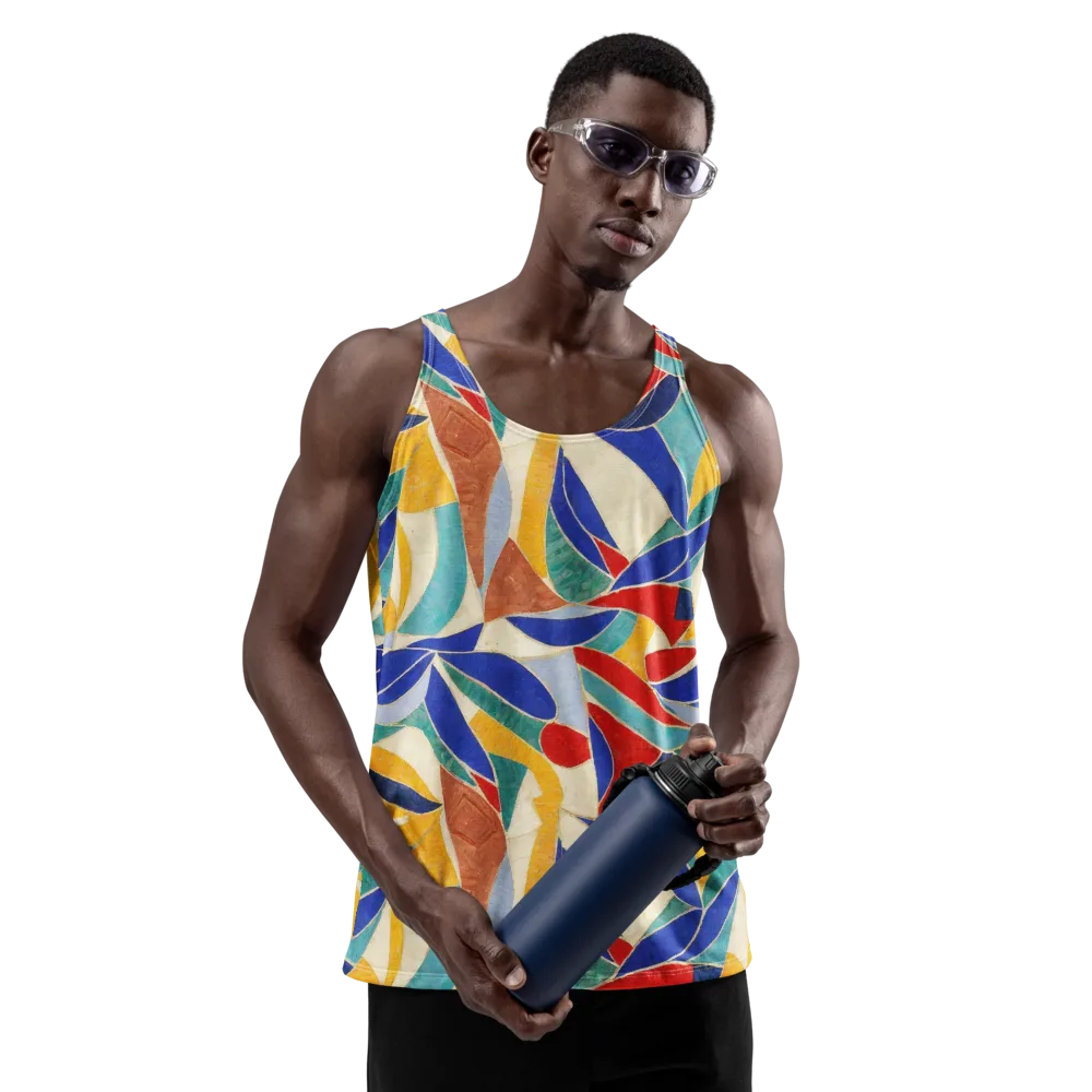 Mosaic Riptide on Men's Tank Top — Front
