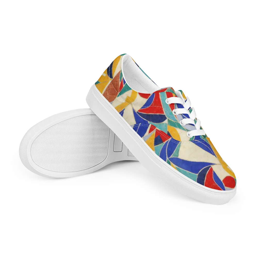 Mosaic Riptide on Men's Lace-Up Canvas Shoes — Right Front