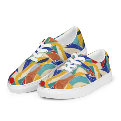 Mosaic Riptide on a Men's Lace-Up Canvas Shoes