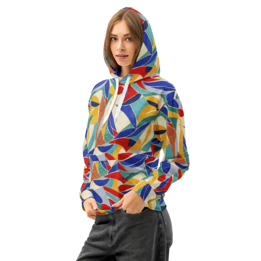 Mosaic Riptide on a Cotton Hoodie